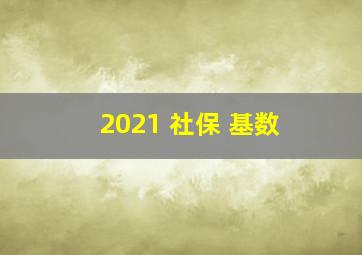 2021 社保 基数